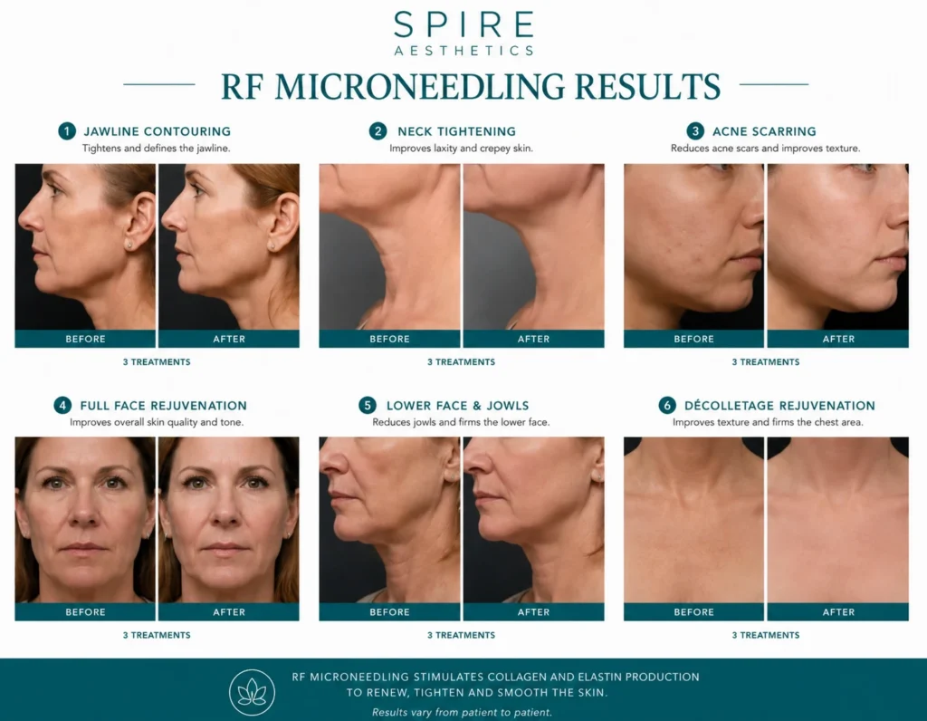 RF Microneedling Skin tightening Keighley results